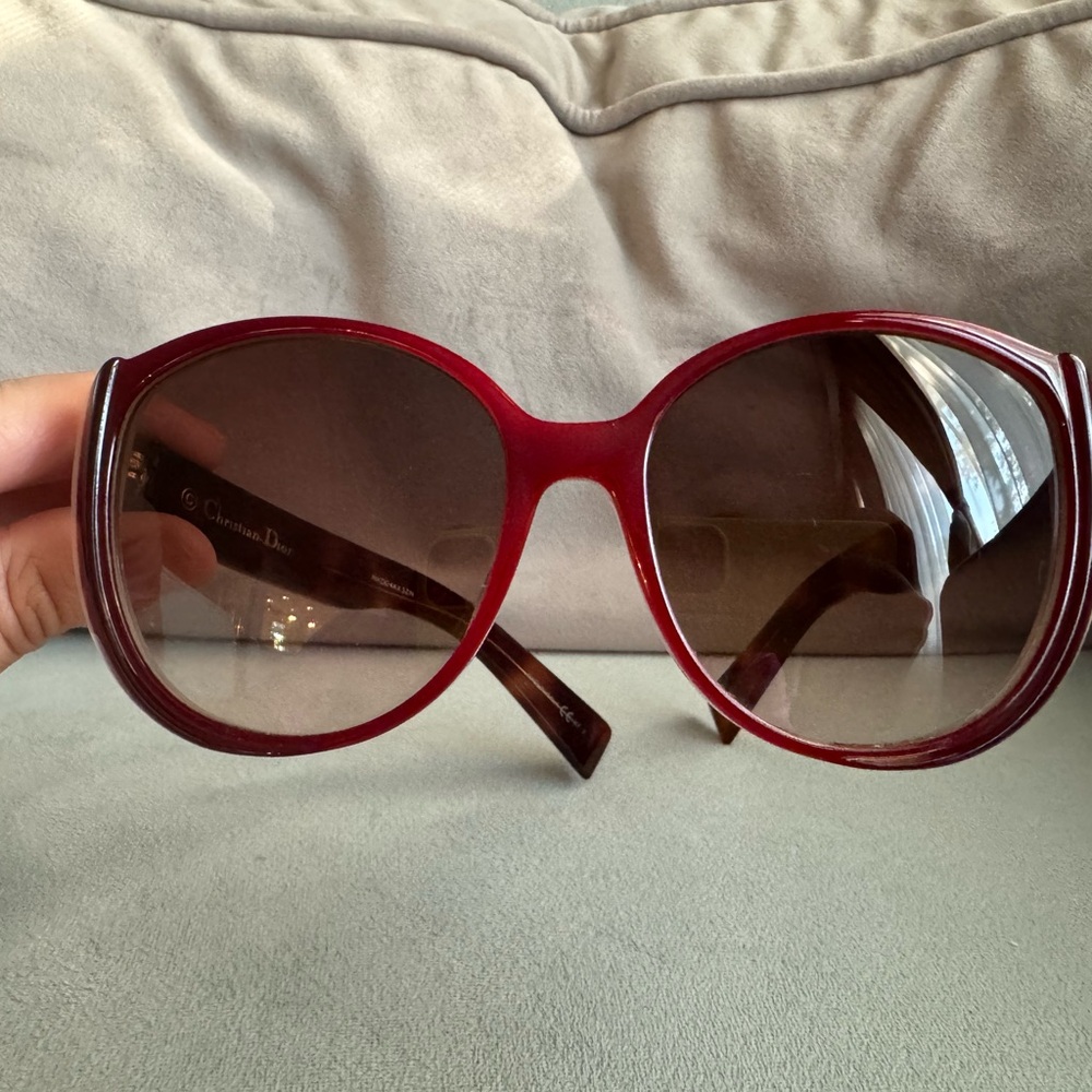 Dior Red Sunglasses. Comes with full package.